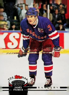 1992-93 Stadium Club #394 James Patrick New York Rangers - Image 1 of 2