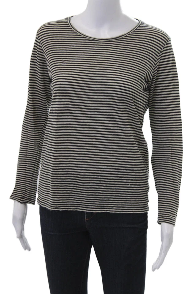 Isabel Marant Etoile Women Jersey Striped Beige Long Sleeve T-Shirt Size XS - Image 1 of 4
