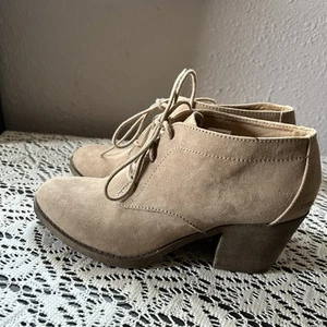 Botines Rocket Dog para mujer C359 talla 7,5 marrón con cordones 3" tacón bloque - Imagen 1 de 6