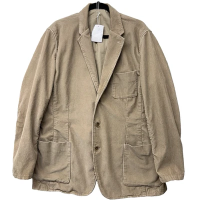 Lands End Corduroy Blazer Jacket Coat 3 Button Tan 44R Casual Preppy Academia - Image 1 of 4