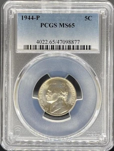 1944 Jefferson Nickel MS65 PCGS (#PA47098877) - Picture 1 of 2