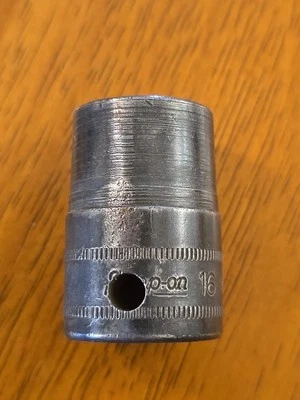 Snap On Tools IMM160 1/2 Dr 6Pt Metric 16mm Flank Dr Shallow Impact Socket USA - Image 1 of 4