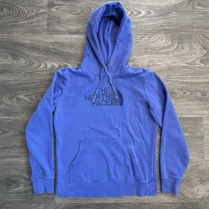 The North Face Medium Pullover Hoodie Sweatshirt Lila Grafik Logo Outdoor - Bild 1 von 10
