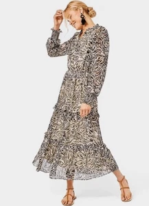 Abito midi Lilly Pulitzer 14 onice Can You Zee Me Ardith stampa zebrata usato in ottime condizioni maxi - Foto 1 di 3