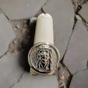 Sterling Silber Jesus Kopf Ring - Bild 1 von 13