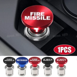 1x Fire Missile Eject Button Car Cigarette Lighter Anodized Aluminum Accessories - Foto 1 di 13