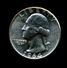 1964 P Washington Quarter 90% Silver American Us 25 Cent U.S Old Nice Coin #6988