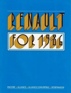 Catalogue Brochure Renault Alliance Encore Sportwagon 1986 USA - Foto 1 di 2