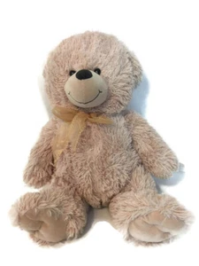 Teddybär Stofftier Plüschtier 20 Zoll hellbraune Farbe mit Schleife datiert 2016 - Bild 1 von 4