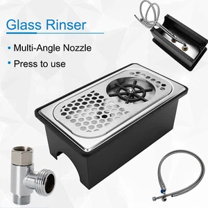 Glass Pitcher Rinser Cup Washer Cafe Home Kitchen Sinks Multi-angle Water Outlet - Picture 1 of 18
