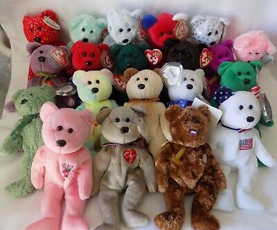 Vintage TY Beanie BEARS  ONLY  - Pick The Ones You Want - 1 POSTAGE PRICE ! • 2£