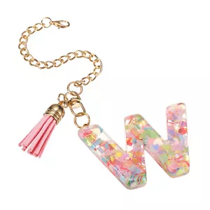 Letter W Cup Chain, Bag Chain, Key Chain (Heart-Shaped) - Picture 1 of 6