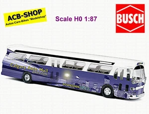 Fishbowl US Bus Calgary Auto Mall Design Line Model 1:87 Busch 44535 - Picture 1 of 2