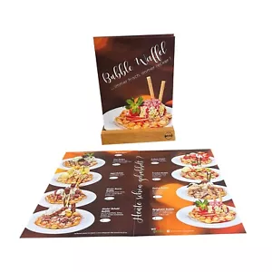 10 x Bubble Waffel Karte, Faltkarte, DINA 3 - Bild 1 von 4