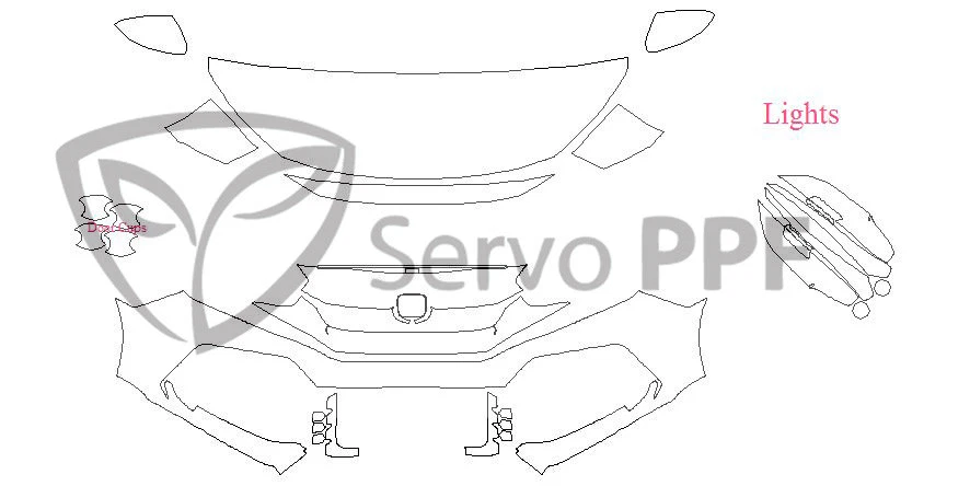 Kit de sujetador transparente serie 3M PRO Precut para 17+ Honda Civic tipo R Foto 1 de 4