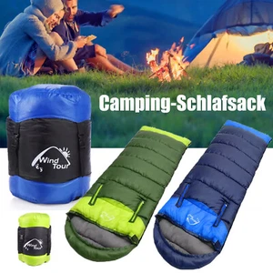 Camping Schlafsack Mumien Schlafsack Outdoor Winter Daunenschlafsack Feldbett DE - Bild 1 von 24