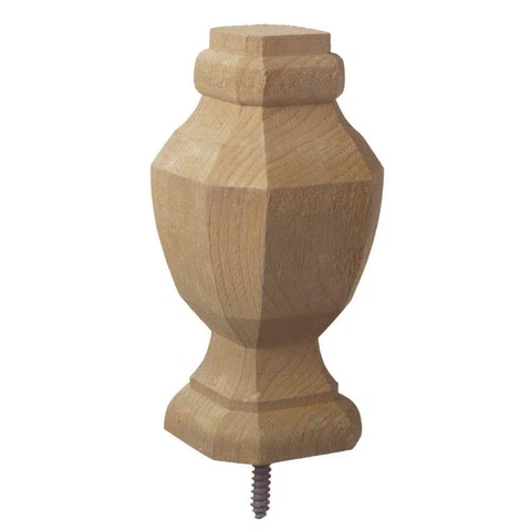 Octagon Finial Deck Porch Rail Fence Pressure Treated Wood 2.75 X 6.75 in 6 Pack Cover