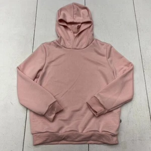 Pink Hooded Sweatshirt Back Spider Web Graphic Girls Size 9 - 10Y - Picture 1 of 6