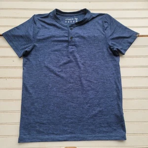 Abercombie Kids Short Sleeve Shirt Breathable 4-way Stretch Blue Size 13/14 - Picture 1 of 9