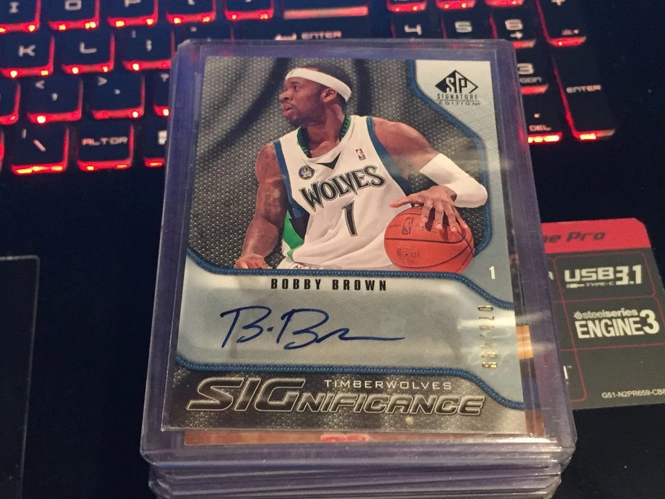 BOBBY BROWN SP GAME USED SIGNIFICANCE AUTO  AUTOGRAPH TIMBERWOLVES #78/499! - Image 1 of 1