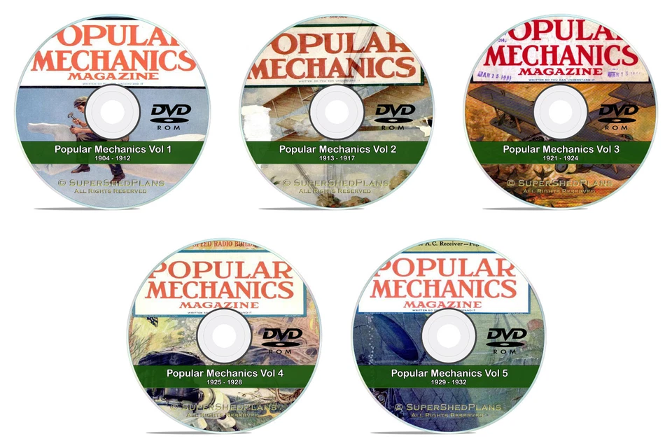 Popular Mechanics Magazine on DVD, Our 5 DVD Collector's Set, 251 color issues - Image 1 of 1