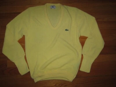 HECHO EN UNIÓN De Colección Años 80 Izod Lacoste Cuello en V Tenis Golf Suéter Camisa T Pequeña EE. UU. Foto 1 de 4