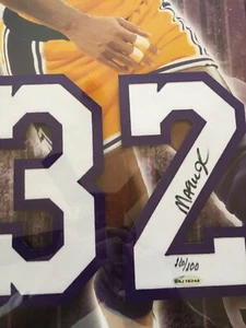 UDA MAGIC jOHNSON AUTOGRAPHED “JERSEY NUMBERS PIECE” - Picture 1 of 11