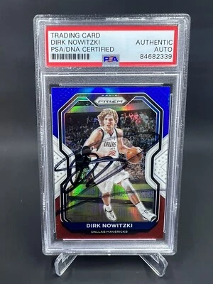 Dirk Nowitzki Signed 2020-21 Panini Prizm IP Auto PSA/DNA Dallas Mavericks - Image 1 of 2