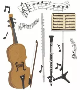 Jolee's Boutique MUSICAL Dimensional Stickers - 13 pcs - Picture 1 of 2