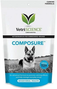 VetriScience Composure, Clinically Proven Calming Formula for Dogs (30 Chews) - Picture 1 of 4