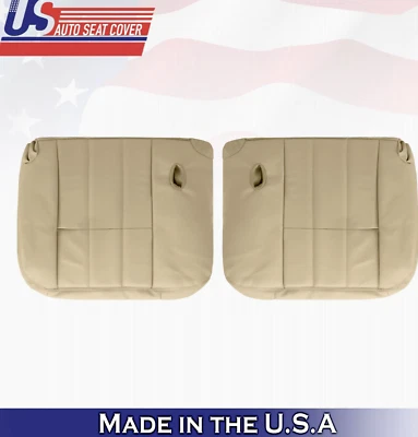 2011 For Mercury Grand Marquis Driver & Passenger Bottom Leather Seat Covers Tan - Image 1 of 4