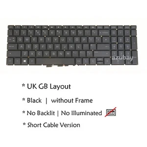 Teclado para portátil Reino Unido GB para HP 250 G7 G8 G9, 255 G7 G8 G9, 256 G7 G8 G9, 258 G7 - Imagen 1 de 6