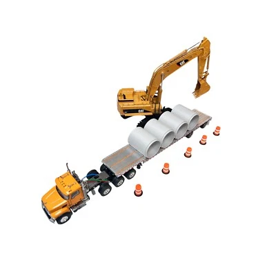 72" Precast Concrete Culvert Scale Model 1/50 4 Peice Set - Image 1 of 4