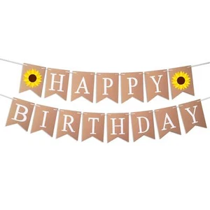 Sunflower Birthday Decorations Happy Birthday Banner Happy Birthday Sign Sunf... - Picture 1 of 6