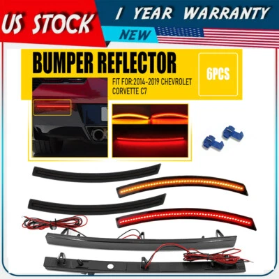 Bumper Reflectors For 2014-19 Chevrolet Corvette C7 Front Rear Driver Passenger - Image 1 of 4
