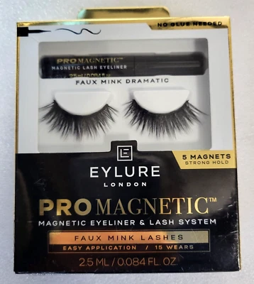 Eylure ProMagnetic Faux Mink Dramatic Accent False Eyelashes Black - 1 Pair - Image 1 of 3