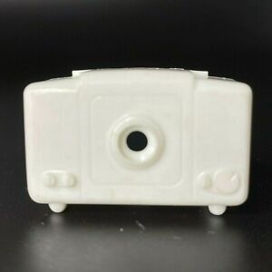 Vintage Plastic Tom Mix TV Viewer RCA Victor Doll House Miniature WHITE