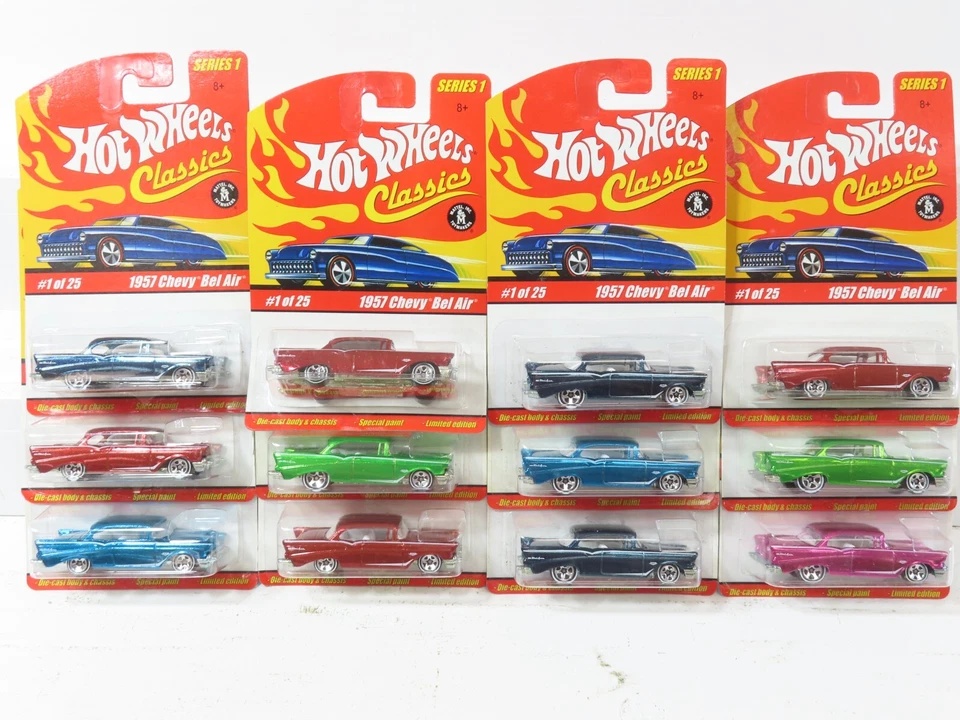 Mattel H7066 Lote de 12 Hot Wheels Classic Series 1 1957 Chevy Bel Air Nuevo en Caja 8706  Foto 1 de 4