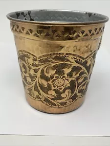 VTG Oppenheim Copper Hand Wash Cup Laver Ram Horn Handles Hand Made In Israel - Picture 1 of 11