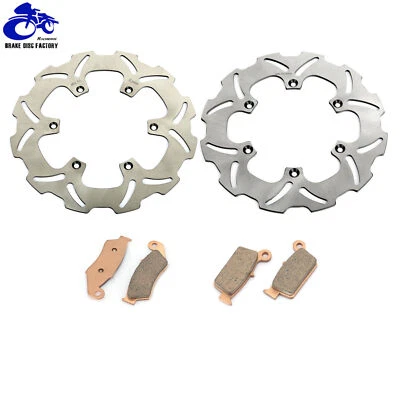 For Suzuki RM125 2000-10 Solid Front Rear Brake Disc Rotors Pads RM250 2000-2012 - Image 1 of 4