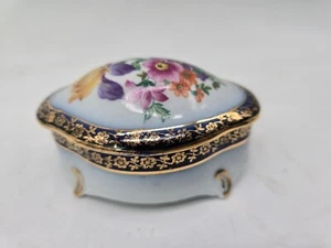 Antique porcelain pm (Germany)1901-1976 trinket Box Dresden style Meissen - Picture 1 of 8