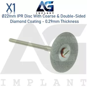 Recubrimiento de diamante grueso de doble cara disco IPR de 22 mm 0,29 mandril ortopédico - Imagen 1 de 3