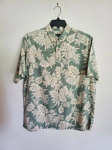 Camisa RIGGERS Talla XL Verde Hawaiana Aloha Hecha en USA - Imagen 1 de 6