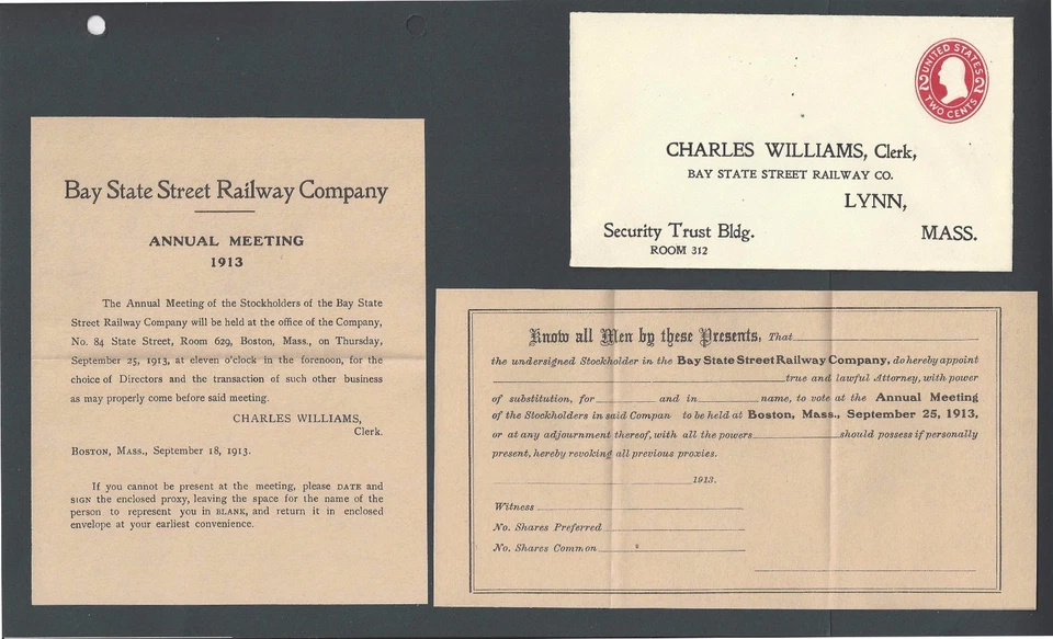 1907 U411d 2c Carmine On White Mint Entire Preaddressed To Bay State Street----  - Image 1 of 1