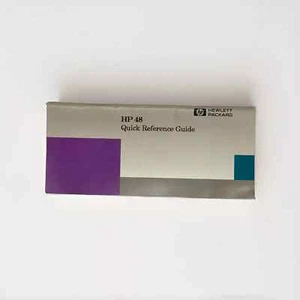 Hewlett Packard HP-48SX Calculator Quick reference Guide Manual - Picture 1 of 4