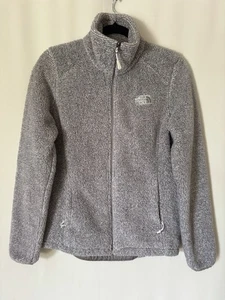 The North Face Womens Jacket Small Mock Neck Full Zip Gray Pockets - Picture 1 of 9