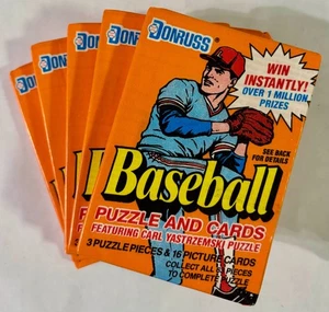1990 Donruss Baseball Karten 5er Pack Lot - 3 Yaz Puzzles - 16 Karten pro versiegelter Packung - Bild 1 von 2