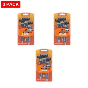 Kroger Sensitive 5 Blade Disposible Razors 3 ct - Pack of 3 - Picture 1 of 3
