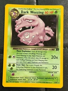 Tarjeta Pokémon Dark Weezing 14/82 Team Rocket Holo rara de colección WOTC - Imagen 1 de 2