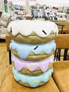NEW! 2024 Sprinkle Glazed 4 Stacked Donuts Pastel Color Stool Tik Tok Viral. - Picture 1 of 7